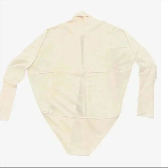 Mossimo Long Sleeves Off White Oversized  Open Front Women Top SP #1423 - Picture 5 of 7